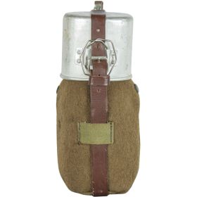 ROMANIAN ALUMINUM CANTEEN W/ COVER & CUP