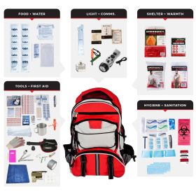 Elite Bug Out Bag, Red