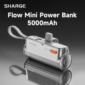 SHARGE Mini Auxiliary battery 5000mAh Power Bank Dual USB-C + Lightning PD Fast Charging Interface for iPhone Samsung HUAWE