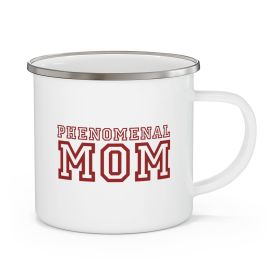 Enamel Camping Mug, Phenomenal Mom a Heartfelt Gift For Mothers, Red