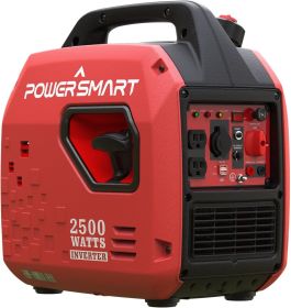 PowerSmart 2500-Watt Gas Powered Portable Inverter Generator, Super Quiet for Camping, Tailgating, Home Emergency Use, CARB Comp