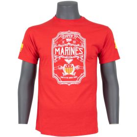 MARINES LABEL T (Option: SHIRT RED  XXXL)