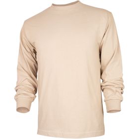 MENS LONG SLEEVE T (Option: SHIRT SAND  3XL)