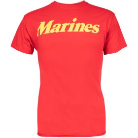 MARINES T (Option: SHIRT RED YELLOW IMPRINT  XXXL)