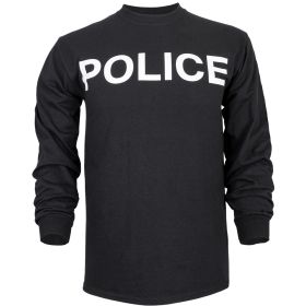 POLICE L/S T (Option: SHIRT BLACK XL)