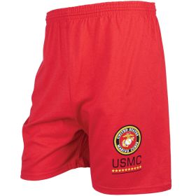 MEN'S RED RUNNING SHORT (Option: U.S.M.C. LOGO XXXL)