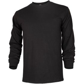 MENS LONG SLEEVE T (Option: SHIRT BLACK  2XL)