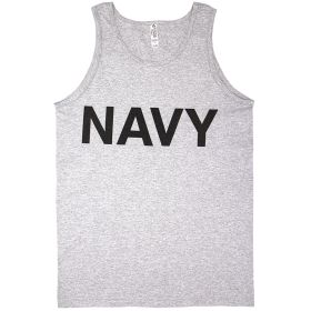 MENS TANK TOP GREY (Option: NAVY XXL)