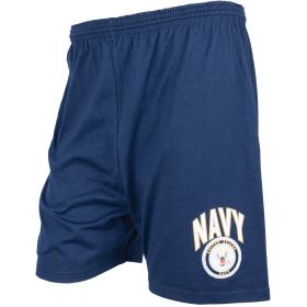 MEN'S BLUE RUNNING SHORT (Option: NAVY W/LOGO XXXL)