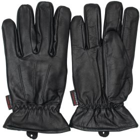 INSULATED ALL LEATHER POLICE GLOVE (Option: BLACK XXL)