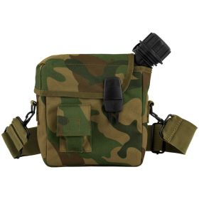 2QT CANTEEN COVER (Option: SHLDR STRAP  WOODLAND CAMO)