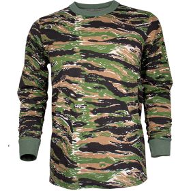 MENS LONG SLEEVE T (Option: SHIRT TIGER STRIPE  XL)