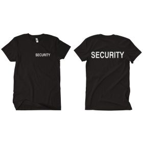 SECURITY BLK T (Option: SHIRTSMALL LETTERING FRONT XL)