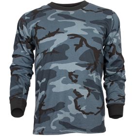 MENS LONG SLEEVE T (Option: SHIRT MIDNIGHT NAVY CAMO L)