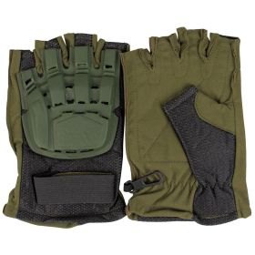 HALF FINGER TACTICAL ENGAGEMENT GLOVE (Option: OLIVE DRAB M)