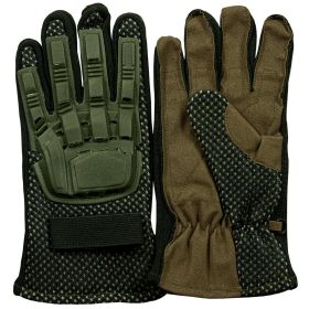 FULL FINGER TACTICAL ENGAGEMENT GLOVE (Option: OLIVE DRAB M)