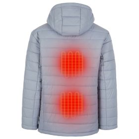 Helios - Paffuto Heated Coat (Color: Silver Gray- Male, size: xxl)