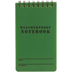 3" X 5" MILITARY STYLE WEATHERPROOF NOTEBOOK 6 PK (Option: OD)